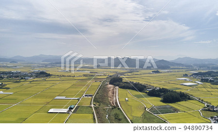 Mountain, paddy field, field, paddy field, village, countryside, rural, countryside, province, Mungyeong-si, Gyeongbuk 94890734