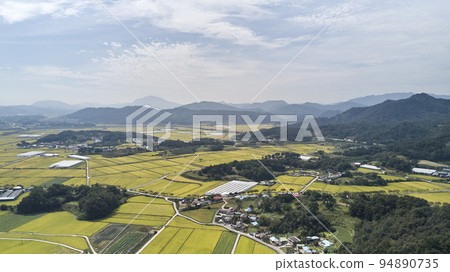 Mountain, paddy field, field, paddy field, village, countryside, rural, countryside, province, Mungyeong-si, Gyeongbuk 94890735