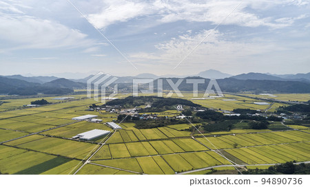 Mountain, paddy field, field, paddy field, village, countryside, rural, countryside, province, Mungyeong-si, Gyeongbuk 94890736