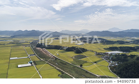 Mountain, paddy field, field, paddy field, village, countryside, rural, countryside, province, Mungyeong-si, Gyeongbuk 94890738