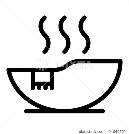 Hot sauna icon. Outline hot sauna vector icon for web design isolated on white background 94890761