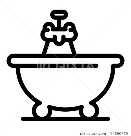 Bath time icon. Outline bath time vector icon for web design isolated on white background Bath time icon. Outline bath time vector icon for web design isolated on white background 94890779