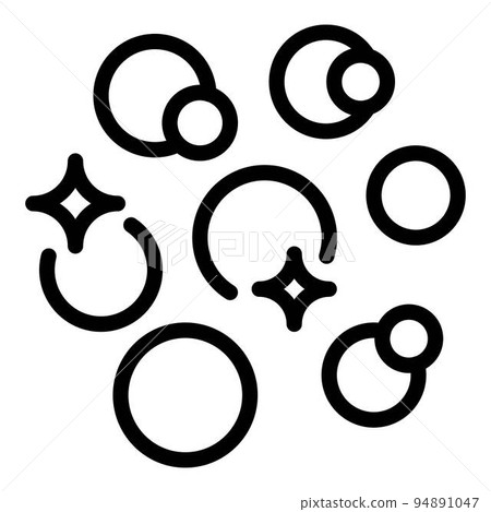 Soap bubbles icon. Outline soap bubbles vector icon for web design isolated on white background Soap bubbles icon. Outline soap bubbles vector icon for web design isolated on white background 94891047