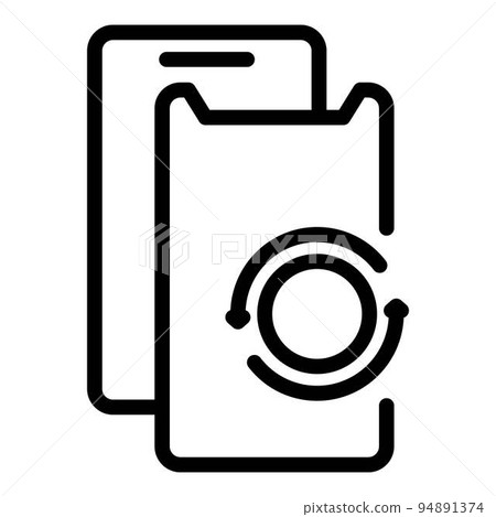 Phone protection glass icon. Outline phone protection glass vector icon for web design isolated on white background 94891374