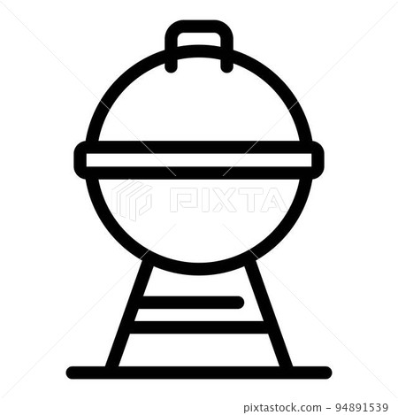 Round grill icon. Outline round grill vector icon for web design isolated on white background Round grill icon. Outline round grill vector icon for web design isolated on white background 94891539