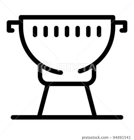 Portable grill icon. Outline portable grill vector icon for web design isolated on white background Portable grill icon. Outline portable grill vector icon for web design isolated on white background 94891541