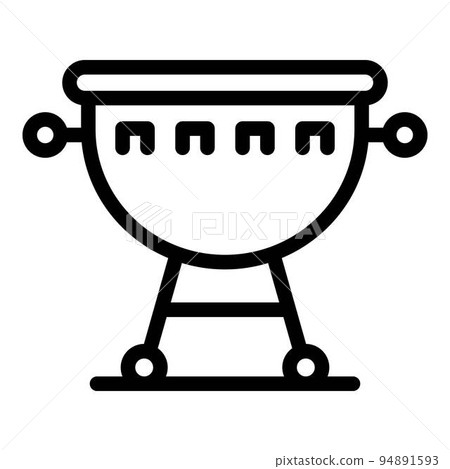 Mobile brazier icon. Outline mobile brazier vector icon for web design isolated on white background 94891593