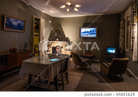 Schaerbeek, Brussels Capital Region - Belgium - Vintage interior design of a Station Chief house 94891628