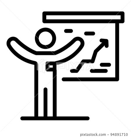 Succes money broker icon. Outline succes money broker vector icon for web design isolated on white background 94891710