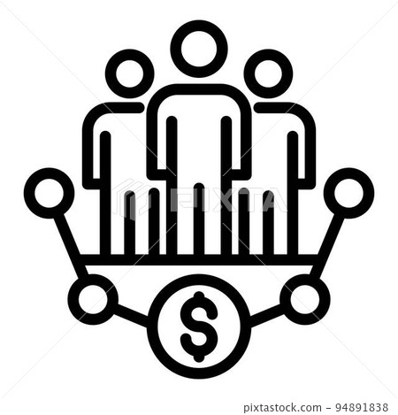 Broker group icon. Outline broker group vector icon for web design isolated on white background 94891838