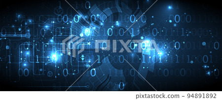 Abstract glowing technology background. Communication concept. Template for science presentation. Vector illustration. Abstract glowing technology background. Communication concept. Template for science presentation. Vector illustration. 94891892