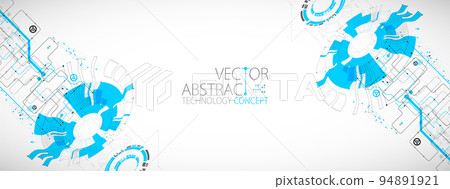 Abstract technology concept. High computer color background. Vector illustration 94891921