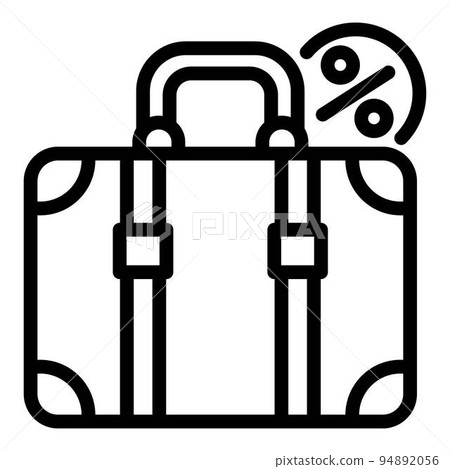 Travel suitcase icon. Outline travel suitcase vector icon for web design isolated on white background Travel suitcase icon. Outline travel suitcase vector icon for web design isolated on white background 94892056