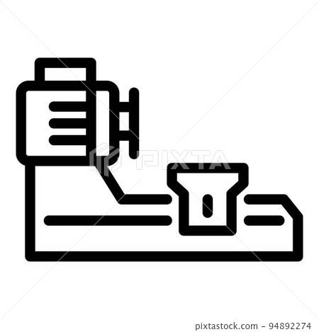 Industry lathe icon. Outline industry lathe vector icon for web design isolated on white background 94892274