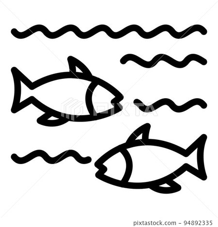 Small fish sketch icon., Stock vector