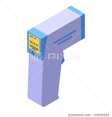 Thermometer gun icon. Isometric of thermometer gun vector icon for web design isolated on white background 94892683