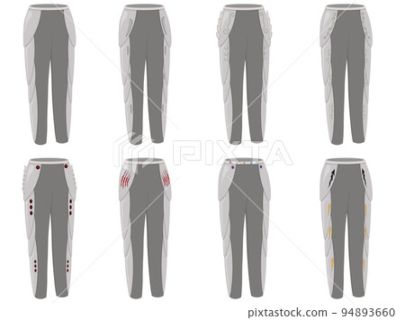 Plate armor game asset, various styles legs armor collection vector illustration Plate armor game asset, various styles legs armor collection vector illustration 94893660