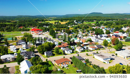 Aerial view of St Jean de Matha, Quebec, Canada 94893680