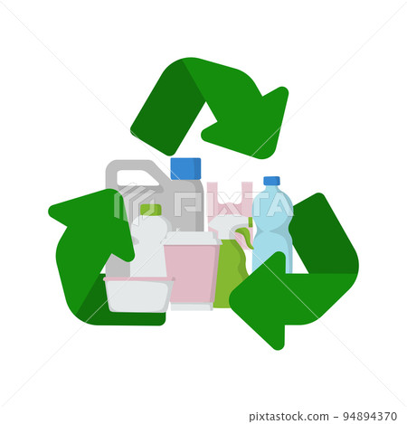 The plastic recycle symbols set vector illustration. The plastic recycle symbols set vector illustration. 94894370