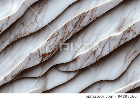 Marble seamless texture. Wavy dynamic design. Granite ribbed pattern. Abstract background with curve surface. Luxury elegant endless decorative wallpaper. Repetitive relief tile Marble seamless texture. Wavy dynamic design. Granite ribbed pattern. Abstract background with curve surface. Luxury elegant endless decorative wallpaper. Repetitive relief tile 94895166