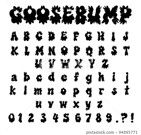 Goosebump alphabet, unique and creepy. 94895771