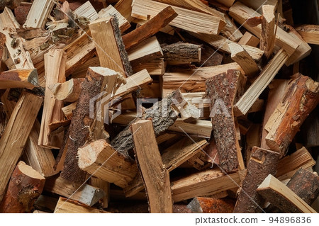 Wood Pile Closeup 94896836