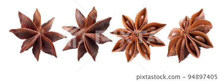 Anise stars in closeup Anise stars in closeup 94897405