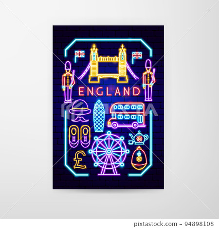 England Neon Flyer 94898108