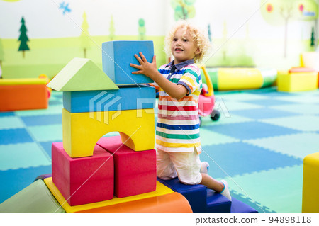 Kids play. Construction toy blocks. Child toys 94898118