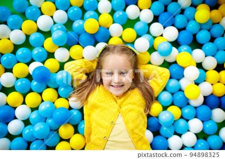 Kids play in ball pit. Child playing in balls pool 94898325