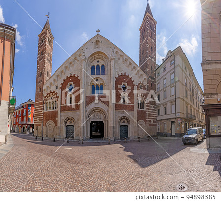 View of the famous cathedral of Casale Monferrato in Italy during the day View of the famous cathedral of Casale Monferrato in Italy during the day 94898385