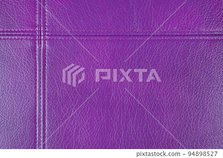Purple leather, leatherette texture background wtih decorative stich 94898527