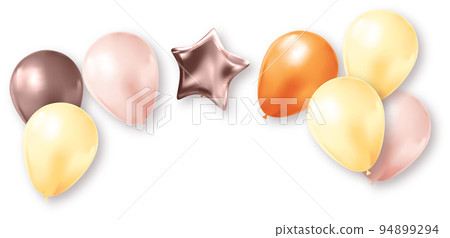 Party Colorful Balloons with Shadow Party Colorful Balloons with Shadow 94899294