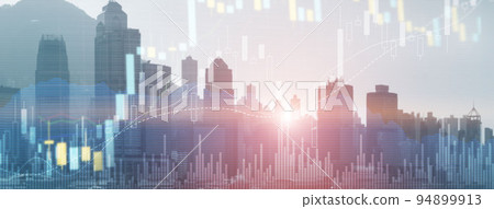 Website Banner Financial growth graph. Sales increase, marketing strategy concept Website Banner Financial growth graph. Sales increase, marketing strategy concept 94899913