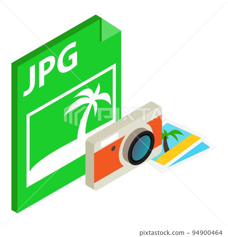 Jpg file icon. Isometric illustration of jpg file vector icon for web Jpg file icon. Isometric illustration of jpg file vector icon for web 94900464