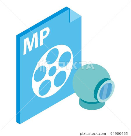 Mp file icon. Isometric illustration of mp file vector icon for web Mp file icon. Isometric illustration of mp file vector icon for web 94900465