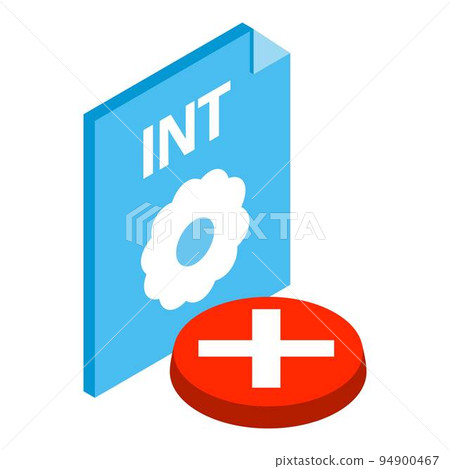 Int file icon. Isometric illustration of int file vector icon for web 94900467