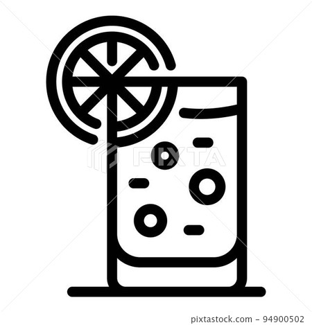 Glass cold limonade icon. Outline glass cold limonade vector icon for web design isolated on white background 94900502