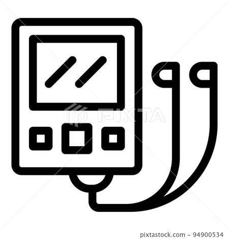 Running music player icon. Outline running music player vector icon for web design isolated on white background Running music player icon. Outline running music player vector icon for web design isolated on white background 94900534