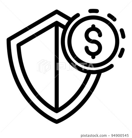 Secured credit money icon. Outline secured credit money vector icon for web design isolated on white background Secured credit money icon. Outline secured credit money vector icon for web design isolated on white background 94900545