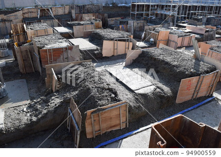 Building foundation construction site under construction 94900559