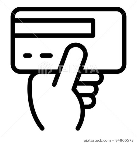 Bank card icon. Outline bank card vector icon for web design isolated on white background Bank card icon. Outline bank card vector icon for web design isolated on white background 94900572