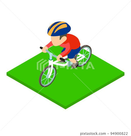 British cyclist icon. Isometric illustration of british cyclist vector icon for web British cyclist icon. Isometric illustration of british cyclist vector icon for web 94900822