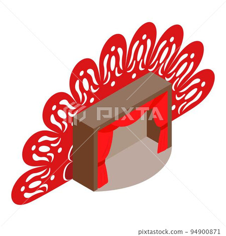 Theater stage icon. Isometric illustration of theater stage vector icon for web Theater stage icon. Isometric illustration of theater stage vector icon for web 94900871