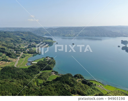 從福島大仙觀察公園上空鳥瞰伊呂波島 94903198