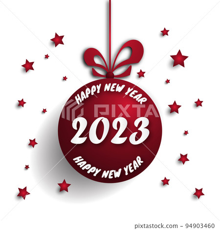 2023 happy new year. numbers minimalist style. vector linear numbers. design of greeting cards. 94903460