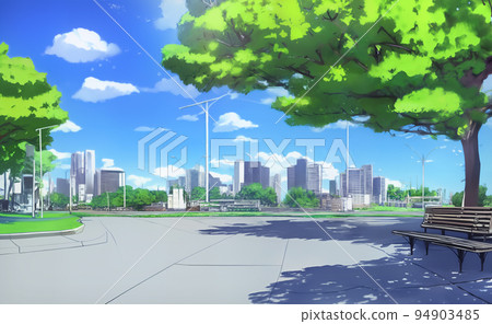 城市廣場和長椅2 94903485