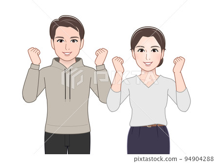 Man and woman in fashionable clothes 94904288