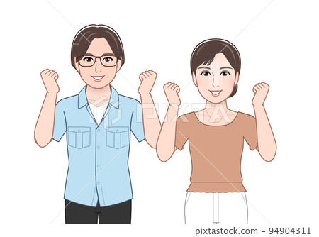 Man and woman in fashionable clothes Man and woman in fashionable clothes 94904311
