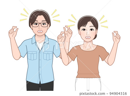 Man and woman in fashionable clothes Man and woman in fashionable clothes 94904316